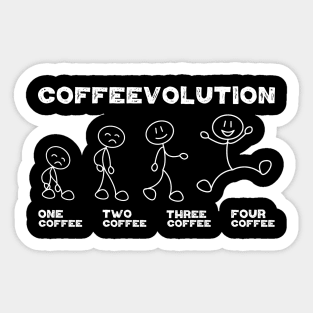 Funny Office Quote Coffee Lover Coffeevolution Evolution Sticker